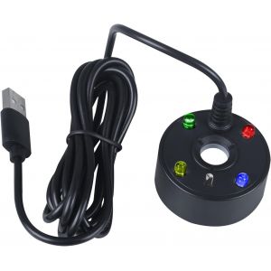 Mevronisshop-Mist Maker Fontaine À Eau,Dc 5 V Machine À Fumée Led À Changement De Couleur,Pour Noël,Jardin,Rocaille,Cour,Extérieur - Neuf