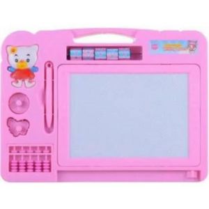 Tableau d'activit&eacute;s - LIAM ACCESS - Ardoise magique et tableau &agrave; craie - Rose - 3 ans - Neuf