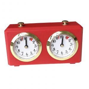 Horloge D'&eacute;checs De Tournoi Classique, Remontage Pr&eacute;cis, M&eacute;canique, Multi-Jeux D'&eacute;checs, Accessoire D'horloge Sans Batterie, Rouge - Neuf