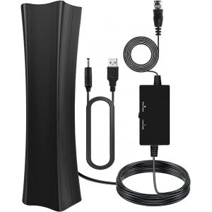 Antenne Tv Pour Smart Tv, Antenne Tv Freeview, Amplificateur D'Intérieur Numérique Hd 4K, Réception Du Signal À 360°, Avec Amplificateur De Signal, Prend En Charge Toutes Les Antennes Tv - Neuf