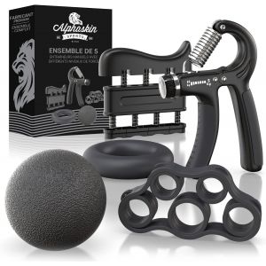 Asas-© Entraîneur De Mains | Entraîneur De Doigts | Hand Grip | Lot De 2 Ou Lot De 5 | Musculation Avant Bras | Musculation Main - Neuf
