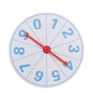 1 jeu de roue de dessin amusante, accessoire d'enseignement rotatif, 20 x 20 cm, blanc - Neuf