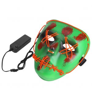 Masques de clown tout usage, avec bandes LED, 3 modes d'eclairage, masque effrayant, jouets de vacances (rouge) - Neuf