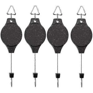 Pack de 4 poulie de crochet de plante,cintre de plante rétractable Panier de fleurs suspendu facile à atteindre pour paniers de jardin Pots et mangeoire à oiseaux Suspendre haut et tirer Dow - Neuf