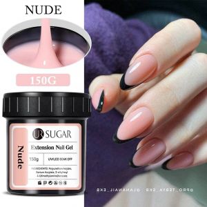 Ur Sugar 150g Gel D'extension Rapide Gel&eacute;e Rose Blanc Laiteux Camouflage Doigt Fran&ccedil;ais Gel Dur Uv Led Gel Nail Art Design Manucure.150g Nude. - Neuf