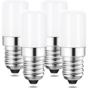 Kal-Ampoule Led E14 Pour Réfrigérateur, Ampoule Frigo Blanc Froid 6000k, 1.5w Équivalent À 15w,230v,120 Lumens,Non Dimable Pour Frigo/Machine A Coudre/Lampe De Sel/Veilleuse Enfants, Lot De 4 - Neuf