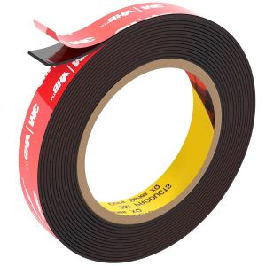 3M Ruban Adhésifs Double Face Extra Fort,Ruban Adhésif de Montage Solide et Imperméable pour Bande Lumineuse LED,Voiture,Décoration de la Maison et du Bureau,Noir (15.4FTx0.59IN) - Neuf