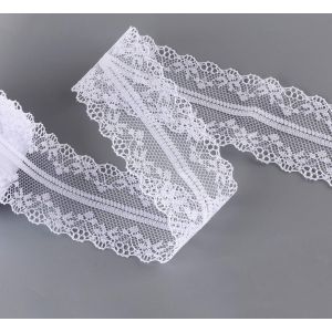 1 Rouleaux (15M) Dentelle Rouleau Blanc Dentelle Ruban Vintage Floral Dentelle deMariage pour l'Artisanat de Décoration - Neuf