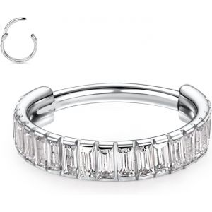 Kal-Boucles D'oreilles Huggie En Acier Chirurgical 316l Avec Charni&egrave;res, Petites Cr&eacute;oles Et Cartilage De Coquillage, Boucles D'oreilles Larges - Neuf