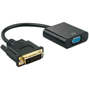 KALANKA-K30 Adaptateur DVI vers VGA DVI-I 24+1 mâle vers VGA femelle convertisseur numérique vers analogique compatible avec moniteur d'ordinateur portable Full HD 1080p - Neuf