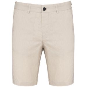 Bermuda En Lin - Homme - Pats711 - Beige Linen Sand - Neuf