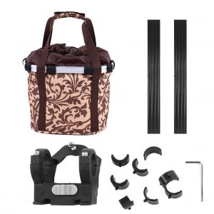 Panier De Velo Pliable Pour Cadre Avant De Velo, Sacoche De Transport Pour Guidon, Pochette De Rangement, Panier Marron - Neuf