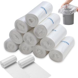 Checarzhn--No1-Petits Sacs Poubelle 3l, 360 Pièces, Mini Sacs Poubelle Pour Mini Poubelle De Table Salle De Bain Bureau Voiture Sac Poubelle Sac Poubelle Alimentaire (Blanc,12 Rouleaux) - Neuf