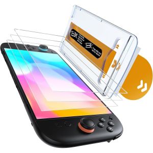 Eryi-3 Pièces Verre Trempé Pour Nintendo Switch 2 Console (2025) Avec Auto Alignment Frame, Protection Écran Accessoires Pour Switch 2 [Antichocs De Qualité Militaire], 7,9 Pouces - Neuf