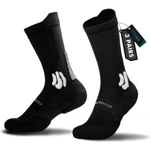 Utigh-Coolmax Bambou Chaussettes Running Homme Femme De Contention Chaussettes Sport Lot De 3 Paires Compression Sans Couture Anti Ampoule Randonnée,Tailles Sportives 35-51 - Neuf