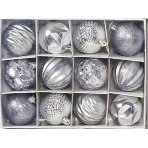 Boules De No&euml;l Ornements - 12 Pcs - Neuf