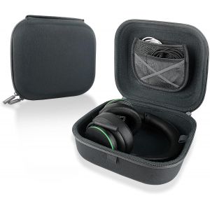 LORANKA-Housse de Transport pour Casque Compatible avec Skullcandy SLYR Pro, Sony PS5, Turtle Beach Ear Force Casque de Jeu Coque Rigide de Protection Sac de Voyage avec c&acirc;ble, Stockage du Chargeur - Neuf