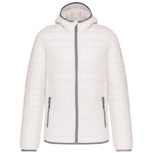 Doudoune L&eacute;g&egrave;re &Agrave; Capuche - Homme - K6110 - Blanc - Neuf