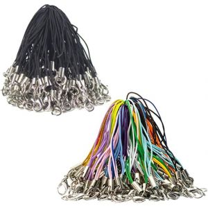 TIANYI-50 Pi&egrave;ces Attache Cordon T&eacute;l&eacute;phone Portable Cha&icirc;ne, Sangle Cordon de T&eacute;l&eacute;phone Portable pour Porte-cl&eacute;s Cl&eacute;s, Boucles Charme T&eacute;l&eacute;phone Portable avec Mousqueton - Neuf