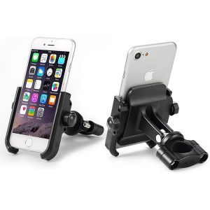 Noir Smartphone Titulaire Téléphone Pour La Moto De Vélo De Bicyclette De L'installation Sur L'aluminium Guidon 360° Réglable Pour La Moto Portable Universel Gps Navigator - Neuf