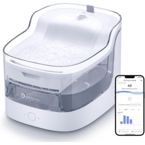 Chenquansarl-Fontaine À Eau Pour Chats Distributeur D'eau Pour Chats Avec Pompe Sans Fil, 2 L, Fontaine Pour Chat Avec Détecteur De Mouvement Et Surveillance Des Données, Wifi 2,4 Ghz (Pf1) - Neuf