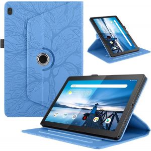 Coque Pour Tablette Lenovo Tab M10 10.1"" 2019 (Tb-X505f/Tb-X605f) Tablette Coque Étuis Pu Cuir 360°Rotatif Multi-Angle Stand Flip Housse Cover Lenovo Tab M10 Hd 1st Gen,Bleu Arbres.[F1849] - Neuf