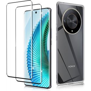 Pour Honor Magic6 Lite/Honor Magic 6 Lite 5g Verre Trempé + Coque [2+1 Pièces],Protecteur D'écran Ultra Résistant Dureté 9h Film Protection Écran Hd Antichoc Antirayures Tpu Housse - Neuf
