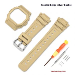 Étui De Bracelet En Résine De Caoutchouc Pour Casio G-Shock Dw-5600 Gw-M5610 Gw-B5600 G-5600 Hommes Femmes Bracelet De Remplacement Accessoires De Montre.Khaki.5600 Series - Neuf