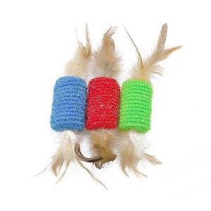 Jouet Vibrant &Agrave; Clochette Pour Chat - Grattoir Cylindrique Engageant Pour Les Chatons Joueurs - Durable Et L&eacute;ger - Neuf