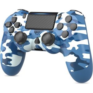 Manette Pour Ps-4,Contrôleur Sans Fil Pour P-4,Fonctions Audio À Double Vibration/Pavé Tactile/Gyroscope À 6 Axes Contrôleur Gamepad Mannette De Jeu Compatible Avec Console Ps-4/Slim/Pc/Pro - Neuf