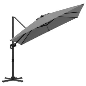 Parasol Gris &Oslash;300 Cm &iquest; Design Moderne Pour Terrasse - Neuf