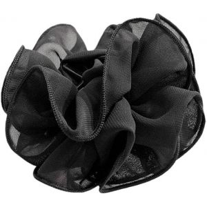 Asas-1 Pince À Cheveux Noire En Mousseline De Soie,N?Ud Pour Cheveux,Ruban En Tissu,Fleur Rose,Pour Femmes,Accessoires De Pince,Pinces À Cheveux,Accessoires Pour Cheveux - Neuf