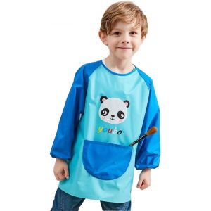 KALANKA-Tablier Enfant de Peinture Manches Longues Etanche Bavoir Blouse de Peinture pour Fille Garçon 2-8 Ans - Neuf