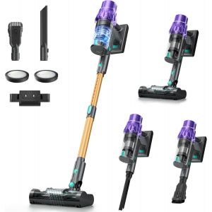 LETNERNY-Aspirateur Balai Sans Fil Puissant, 50Kpa/70 Mins Aspirateur Balai Sans Fil Avec Écran Tactile Led, Détection Auto De Poussière, Anti-Enchevêtrement, Aspirateur Pour Tapis Sols Durs Et Poils - Neuf