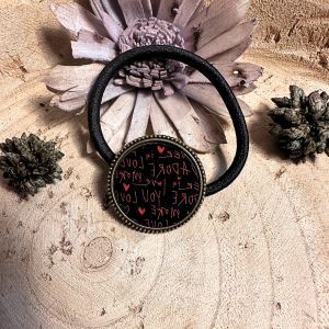 &Eacute;lastique Pour Cheveux Personnalis&eacute; - Amour - Fait Main - Neuf