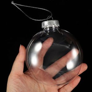 Claire Boules De Sapin De No&euml;l Suspendus Ornement De D&eacute;coration De No&euml;l En Plastique Pet Transparent Suspendu La D&eacute;coration De 10pcs - Neuf