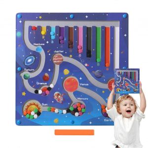 Labyrinthe magn&eacute;tique, jeu de soci&eacute;t&eacute;, labyrinthe num&eacute;rique color&eacute;, jouet d'apprentissage amusant et fluide - Neuf