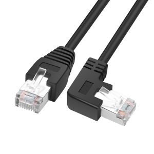 KAL-Rj45 90 Degrés Câble Ethernet Cat6 Rj45 Mâle À Angle Droit Cordon De Raccordement Réseau Choisissez Parmi Plusieurs Longueurs D'Angle (Angle Gauche, 0,5M/1,6Ft) - Neuf