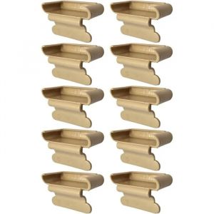 10x Embout Support Latte Simple 53 x 8 mm Plastique pour sommier Cadre m&eacute;tal Embout lit Meuble Agrafe Tenon, Beige - Neuf