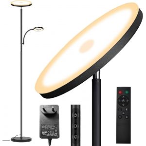 Lampadaire Sur Pied Salon, 3600lm 36w Led Lampe Sur Pied Super Lumineux, 2700k-6500k Dimmable Lampadaires Avec Télécommande Et Contrôle Tactile, Lampadaire Haut Pour Salon Chambre Et Burea - Neuf