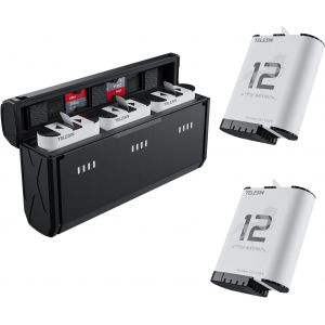 &deg; Lot De 2 Batteries Enduro Avec Kit De Chargeur De Poche Super Durable Avec Indicateur D'alimentation Intelligent Prenant En Charge La Charge Rapide Pour Gopro Enduro Hero 12 Hero 11 Hero 10 - Neuf