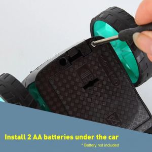 T&eacute;l&eacute;commande Sans Fil 360 Degr&eacute;s Rotation Cascade Course Jouet Voiture Enfants Gifts_Light Bleu - Neuf