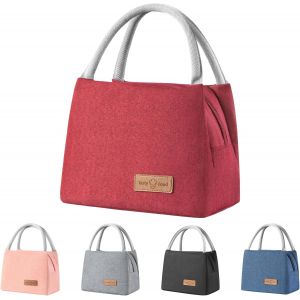 KALANKA-Sac &agrave; d&eacute;jeuner pour femmes et hommes, sacs fourre-tout, sac &agrave; d&eacute;jeuner isotherme avec haute capacit&eacute; pour le travail, les voyages, les pique-niques, le bureau, l'ext&eacute;rieur (rouge) - Neuf