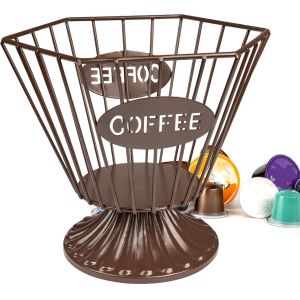Kal-Porte-Dosettes De Café, Porte-Gobelets K Pour Comptoir, Grande Capacité, Style Minimaliste, Organisateur De Capsules De Café Pour Cuisine, Bureau, Accessoires De Décoration Pour Les Amateurs - Neuf