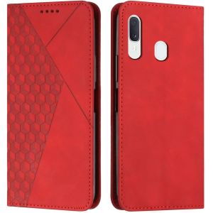 Case For Samsung Galaxy A20e/A10e, Premium Flip Case Cover Protective Flip Case Magnetic Wallet Phone Cover [Card Holder] Shockproof Kickstand Cover (Red) - Neuf