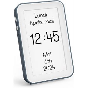 Relish - Horloge de démence avec connexion journalière, calendrier numérique avec jour, date et heure, grand écran clair, options personnalisées - Neuf
