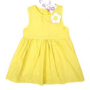 Robe De Princesse Pour Enfants, Robe Gilet A Carreaux, Robe D'ete Sans Manches En Coton (Jaune 90) - Neuf