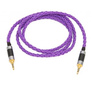Cable d'ecouteurs 2,5 mm vers 2,5 mm, cable auxiliaire stable a 8 conducteurs de 2,5 mm pour ecouteurs de voiture, haut-parleurs et ordinateurs portables - Neuf