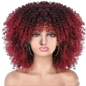 Perruque Femelle Africain Petit Rouleau Rose Filet Explosif Tête Couverture Fibre Chimique Haute Température Fil Perruque - Neuf