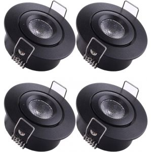 ERYI-4 Mini Spot Encastrable Led Plafond Spot Encastré Lampe 1W Blanc Chaud 3000K Pour Vitrine,Plafond,Cuisine,Placard,Diy Éclairage Etc - Neuf